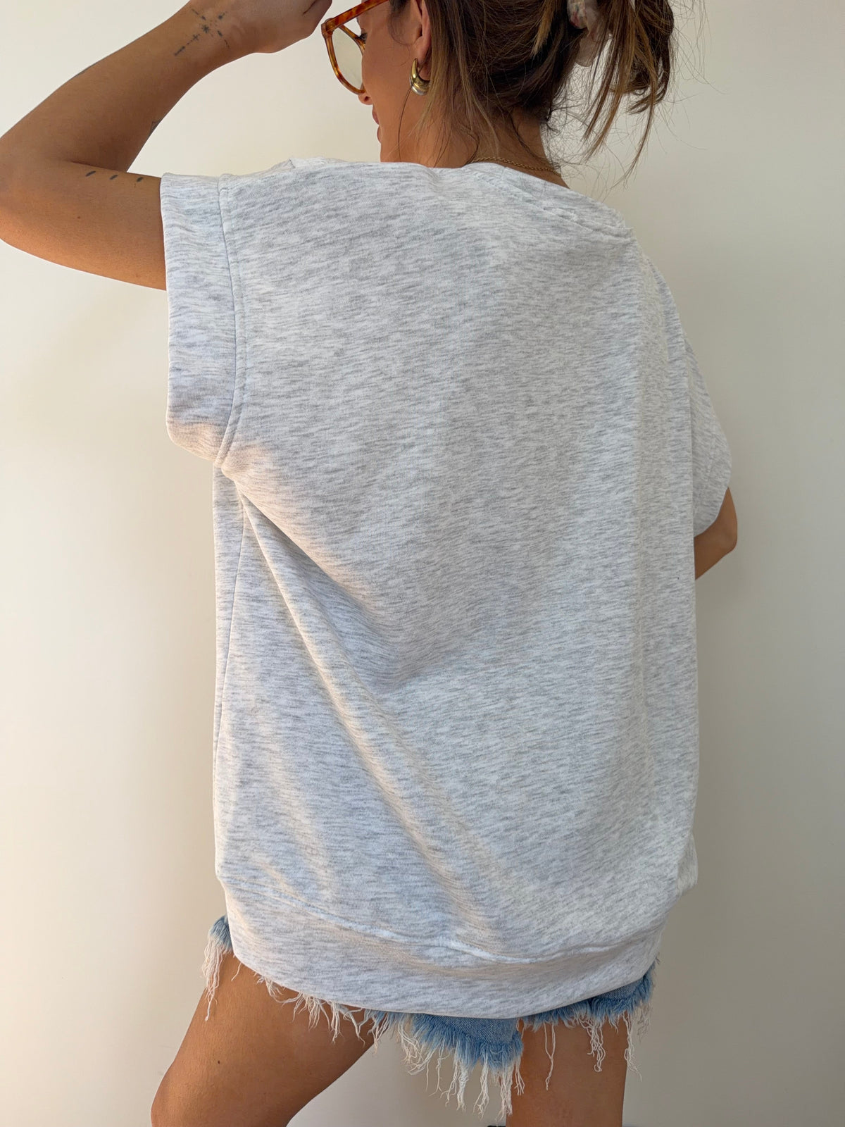 Sweat sans manche - gris chiné
