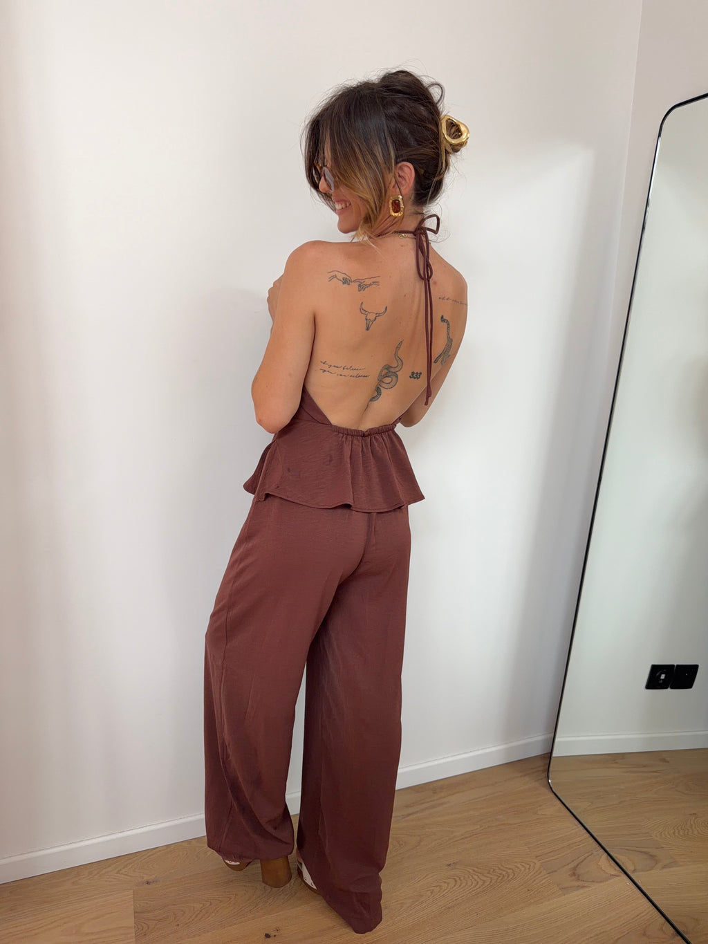Combinaison dos nu - terracotta